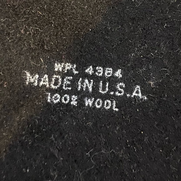 VINTAGE BLACK HAT FASCINATOR FEATHERS MADE IN USA 100% WOOL COSPLAY - Picture 12 of 12